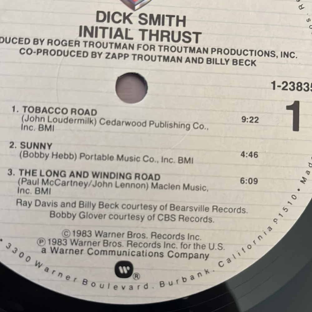 1983 Vintage Duck Smith Initial Thrust jazz vinyl LP record - Picture 11 of 15